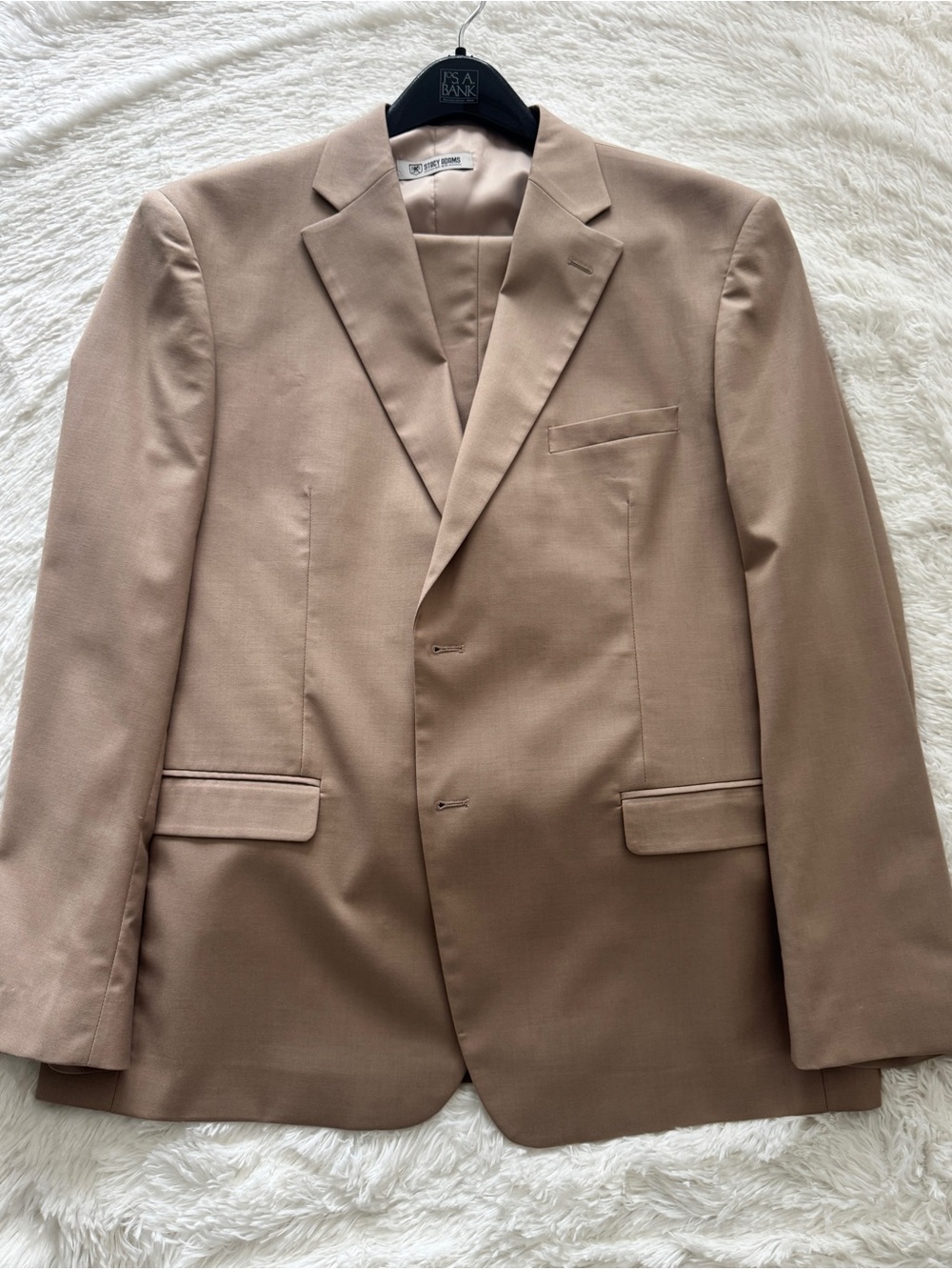 Stacy Adams Taupe Brown Two-Button Suit Jacket
